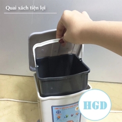 [ TRUNG ] Thùng Rác Đạp Nắp Bật Hình Chữ Nhật Nhựa Việt Nhật (VN8041) A5651