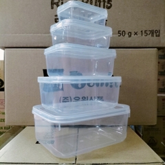 [ 5-1300ML ] Hộp Lạnh Bầu Đựng Thức Ăn Trữ Thực Phẩm, Hộp Nhựa Đựng Đồ Ăn, Hộp Lưu Trữ Thức Ăn Bỏ Tủ Lạnh (6685) A2931-5