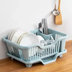Rổ Úp Bát Chén Dĩa - Khay Kệ Đựng Chén Bát Dĩa Đũa Muỗng Có Khay Hứng Nước Tiện Lợi A5551
