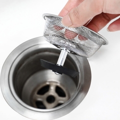 Nắp Lưới Lọc Rác Bồn Rửa Chén Có Tay Cầm Bằng Thép Không Gỉ Tiện Dụng Cho Nhà Bếp/ Phòng Tắm A4931