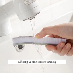 Bàn Chải Vệ Sinh Khe Hở Góc Chết Nhà Tắm Nhà Bếp, Cọ Vệ Sinh Khe Cửa Góc Rãnh A2541 - Cán Kim Loại