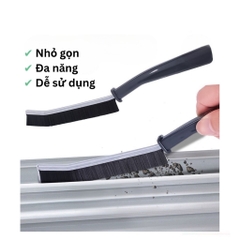 Bàn Chải Vệ Sinh Khe Hở Góc Chết Nhà Tắm Nhà Bếp, Cọ Vệ Sinh Khe Cửa Góc Rãnh A2541 - Cán Kim Loại