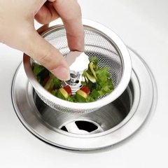 Nắp Lưới Lọc Rác Bồn Rửa Chén Có Tay Cầm Bằng Thép Không Gỉ Tiện Dụng Cho Nhà Bếp/ Phòng Tắm A4931