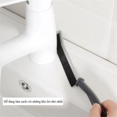 Bàn Chải Vệ Sinh Khe Hở Góc Chết Nhà Tắm Nhà Bếp, Cọ Vệ Sinh Khe Cửa Góc Rãnh A2541 - Cán Kim Loại