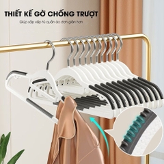 [ MÀU ĐEN] Móc Nhựa Treo Đồ chống Trượt Xoay 360 Độ A0711