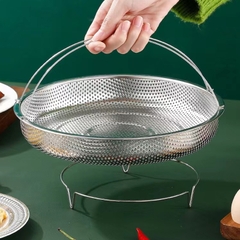 Khay Hấp Đồ Ăn Bằng Thép Không Gỉ, Xửng Hấp Gia Đình Rau Củ Nhà Bếp A4863