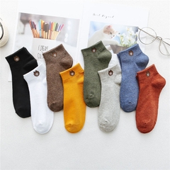 Sét 10 Đôi Vớ Gấu Xinh Đẹp Tất Vớ Nữ Cổ Ngắn Nhiều Màu Mềm Mại A3714