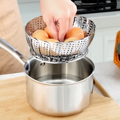 Xửng Hấp Inox Đa năng, Vỉ hấp đồ xôi mở rộng hoặc thu nhỏ tùy ý phù hợp với hầu hết các loại xoong nồi A2111