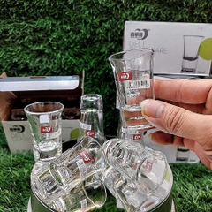 Bộ 6 Ly Thủy Tinh Uống Rượu 34ml Cao Cấp, Ly uống Rượu đế dày Wine Glass A1413