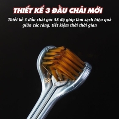 Hộp 4 Bàn Chải Đánh Răng 3 Chiều Chải 3 Mặt, Bàn Chải Lông Mềm Đánh Bay Mọi Mảng Bám A5061