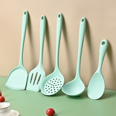 Bộ 12 Dụng Cụ Nấu Ăn Silicone 12 Món Cán Gỗ Kitchen Set Cao Cấp, Chịu Nhiệt, An Toàn, Chống Dính A5031