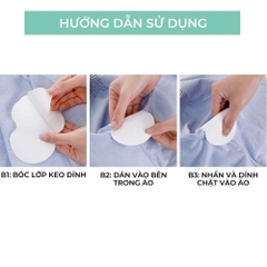 Túi 2 Miếng Dán Khử Mùi Hôi Nách Chống Thấm Mồ Hôi Giúp Khô Thoáng A2542