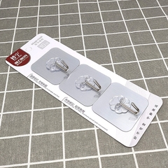 Vỉ 3 Móc Dán Tường Cao Cấp Siêu Dính Chịu Lực Tốt Treo Tường Chắc Chắn 6x6 cm A2534