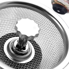 Nắp Lưới Lọc Rác Bồn Rửa Chén Có Tay Cầm Bằng Thép Không Gỉ Tiện Dụng Cho Nhà Bếp/ Phòng Tắm A4931