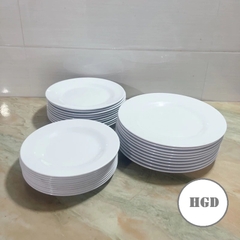 Đĩa Nhựa Tròn Việt Nhật Lòng Nông Cao Cấp Đựng Thức An (1208-4) A2942