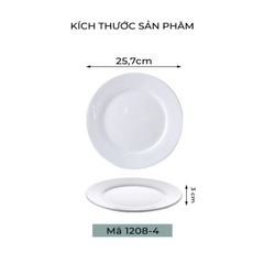Đĩa Nhựa Tròn Việt Nhật Lòng Nông Cao Cấp Đựng Thức An (1208-4) A2942