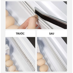 Bàn Chải Vệ Sinh Khe Hở Góc Chết Nhà Tắm Nhà Bếp, Cọ Vệ Sinh Khe Cửa Góc Rãnh A2541 - Cán Kim Loại