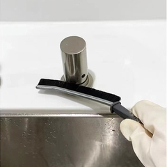Bàn Chải Vệ Sinh Khe Hở Góc Chết Nhà Tắm Nhà Bếp, Cọ Vệ Sinh Khe Cửa Góc Rãnh A2541 - Cán Kim Loại