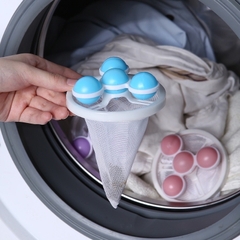Phao Lọc Cặn Máy Giặt 4 Phao Tròn Túi Lọc Lốc Xoáy A0541