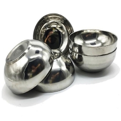 Bát Inox 2 Lớp Cách Nhiệt Chống Nóng, Bát ăn Cơm cho Trẻ em không lo rớt vỡ A4041