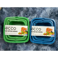 Bộ Rổ Nhựa Kèm Thau ECCO 6 Món A0561