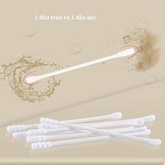 Hộp 200 Tăm Bông Ngoáy Tai 2 Đầu Vệ Sinh Tai - Đầu Nhỏ A4122