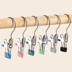 Móc Kẹp Đơn Treo Quần Áo, Mũ, Nón ,Tất, Vớ Bằng Inox Bọc Nhựa PVC Chắc Chắn Tiện Ích A2533