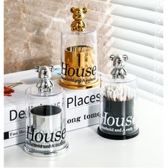 Hộp Đựng Tăm House Trong Suốt Hình Gấu Sang Trọng A3524