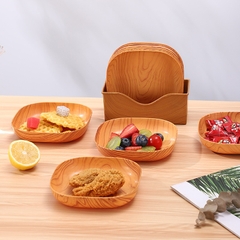 Đĩa Nhựa Vân Gỗ Đựng Trái Cây, Bánh Kẹo, Đồ Ăn Nhẹ , Mứt tết sang trọng A4062