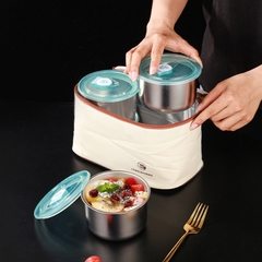 Hộp Inox Đựng Thực Phẩm Dáng Tròn Hộp Đựng Thực Phẩm Có Nắp Đậy Bảo Quản Thực Phẩm A3113