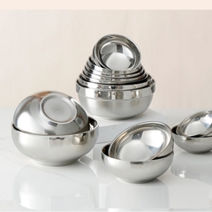 Bát Inox 2 Lớp Cách Nhiệt Chống Nóng, Bát ăn Cơm cho Trẻ em không lo rớt vỡ A4041