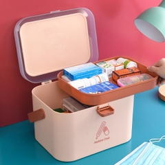 Hộp Đựng Thuốc 2 Tầng Đồ Dùng Y Tế Gia Đình 2 Tầng - Hộp Đựng Đồ Dùng Gia Đình A4361