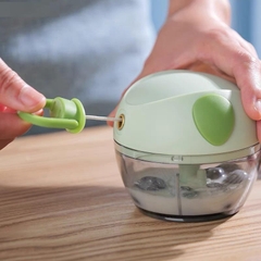 Dụng Cụ Cay Tỏi Ớt Xay Rau Củ Ăn Dặm Kéo Tay Hình Con Heo Mini A0641