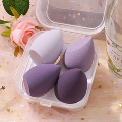 Hộp 4 Mút Trang Điểm, Mút Tán Kem Nền Kèm Hộp Đựng Tiện Dụng A2442