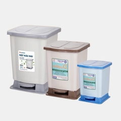 [ TRUNG ] Thùng Rác Đạp Nắp Bật Hình Chữ Nhật Nhựa Việt Nhật (VN8041) A5651