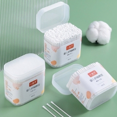 Hộp 200 Tăm Bông Ngoáy Tai 2 Đầu Vệ Sinh Tai - Đầu Nhỏ A4122
