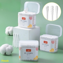 Hộp 200 Tăm Bông Ngoáy Tai 2 Đầu Vệ Sinh Tai - Đầu Nhỏ A4122