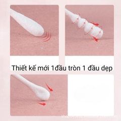 Hộp 200 Tăm Bông Ngoáy Tai 2 Đầu Vệ Sinh Tai - Đầu Nhỏ A4122