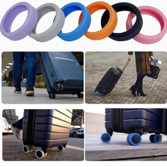 Bộ 4 Vỏ Bánh Xe Vali Hành Lý Silicon bảo vệ bánh xe giảm tiếng ồn Chống mòn bánh xe A1412