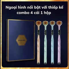 Hộp 4 Bàn Chải Đánh Răng 3 Chiều Chải 3 Mặt, Bàn Chải Lông Mềm Đánh Bay Mọi Mảng Bám A5061