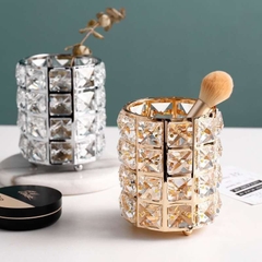 Cốc Đựng Cọ Trang Điểm, Lọ Đựng Cọ Đính Đá Pha Lê Họa Tiết Kim Cương A3861