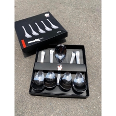 Hộp 5 Thìa Canh Soup Inox, Bộ 5 Muỗng ăn cơm đầu tròn sang trọng A3961