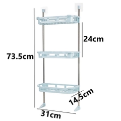 Kệ Nhà Tắm 3 Tầng Việt Nhật, Kệ Để Đồ Kệ Nhà Vệ Sinh Toilet Nhà Tắm (5581-3) A5741