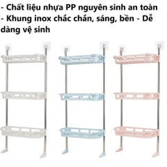 Kệ Nhà Tắm 3 Tầng Việt Nhật, Kệ Để Đồ Kệ Nhà Vệ Sinh Toilet Nhà Tắm (5581-3) A5741