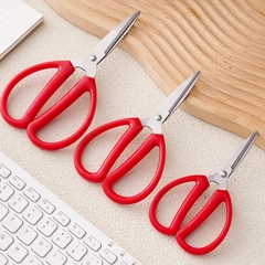 Kéo Cắt Đa Năng Cán Đỏ Trơn, Kéo Cắt Thực Phẩm Nhà Bếp Nấu Ăn A4923