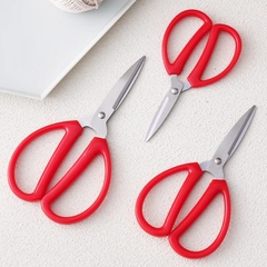 Kéo Cắt Đa Năng Cán Đỏ Trơn, Kéo Cắt Thực Phẩm Nhà Bếp Nấu Ăn A4923