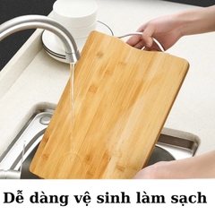Thớt Gỗ Tre Hình Chữ Nhật Bền Đẹp Gỗ Dày Kháng Khuẩn Chống Ẩm Mốc A2734