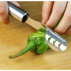 Dụng cụ rút lõi hạt hủ qua hạt ớt bằng thép không gỉ, dụng cụ loại bỏ hạt ớt xanh lõi mướp đắng L0952
