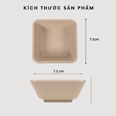Chén Dĩa Đựng Nước Chấm Vuông Việt Nhật 1 Ngăn, Chén Đựng Gia Vị (1219) A1221