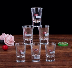 Bộ 6 Ly Thủy Tinh Uống Rượu 34ml Cao Cấp, Ly uống Rượu đế dày Wine Glass A1413